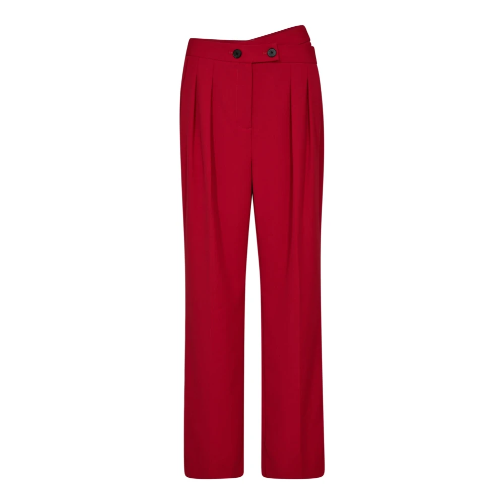 Co'Couture Elegante wijde pijp broek Flame Red Dames