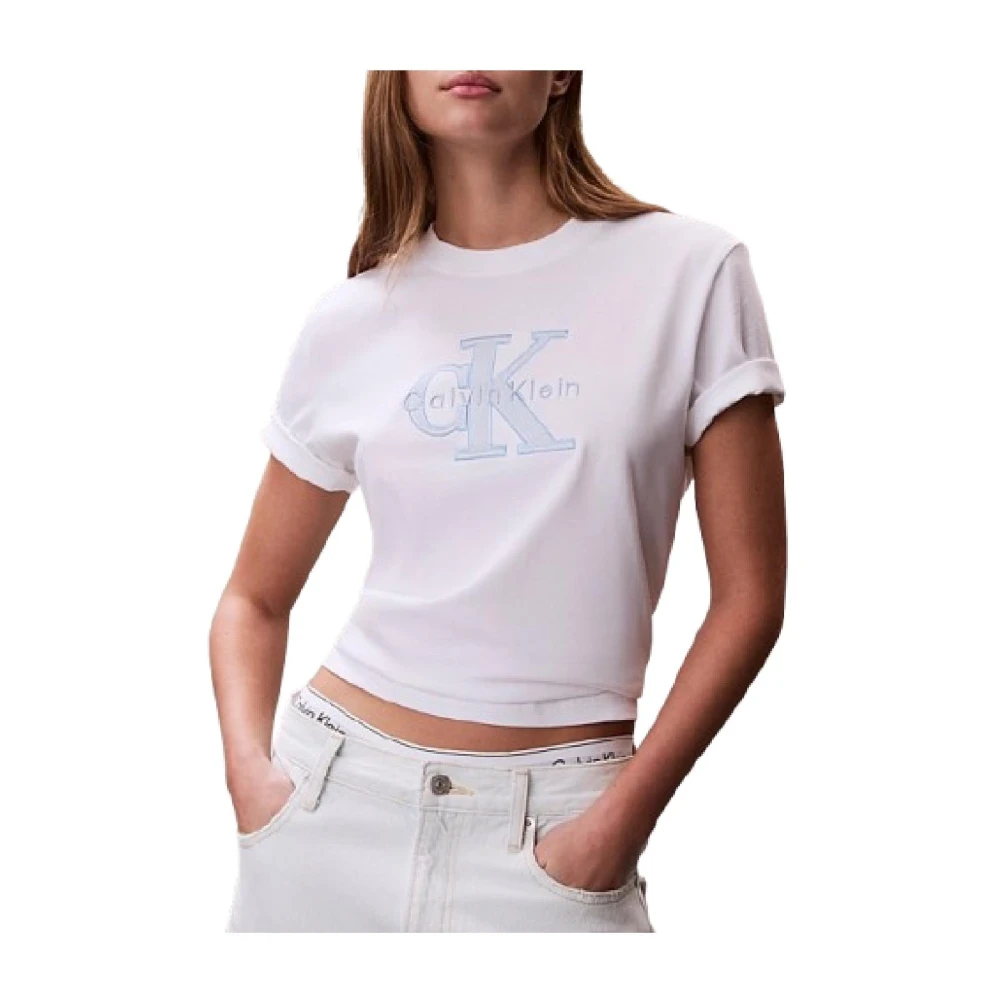 Calvin Klein Women's White T-Shirts, Xs, Classic Crew Neck T-Shirt
