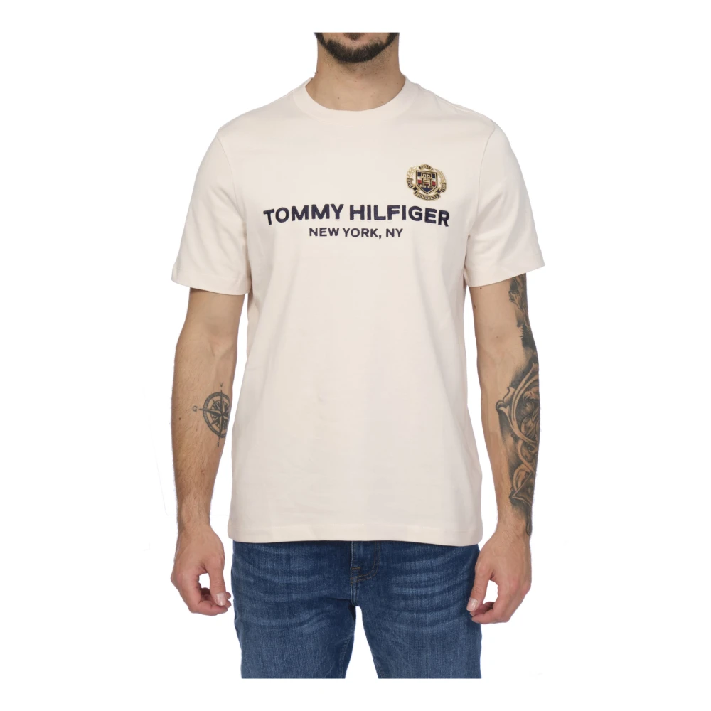 Tommy Hilfiger Mw0Mw29388 AF4 Heren Beige T-shirt Beige Heren