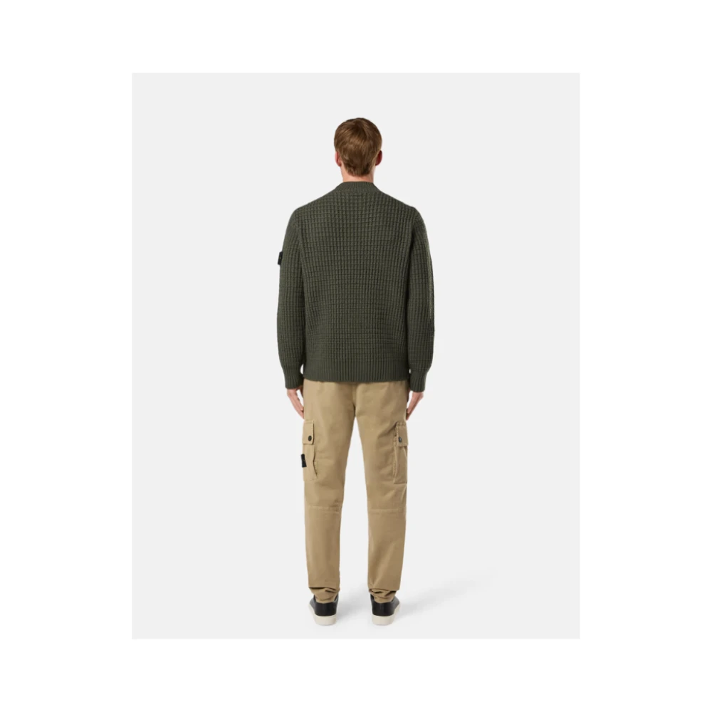 Stone Island Slim Fit Cargo Broek van Stretchkatoen Beige Heren