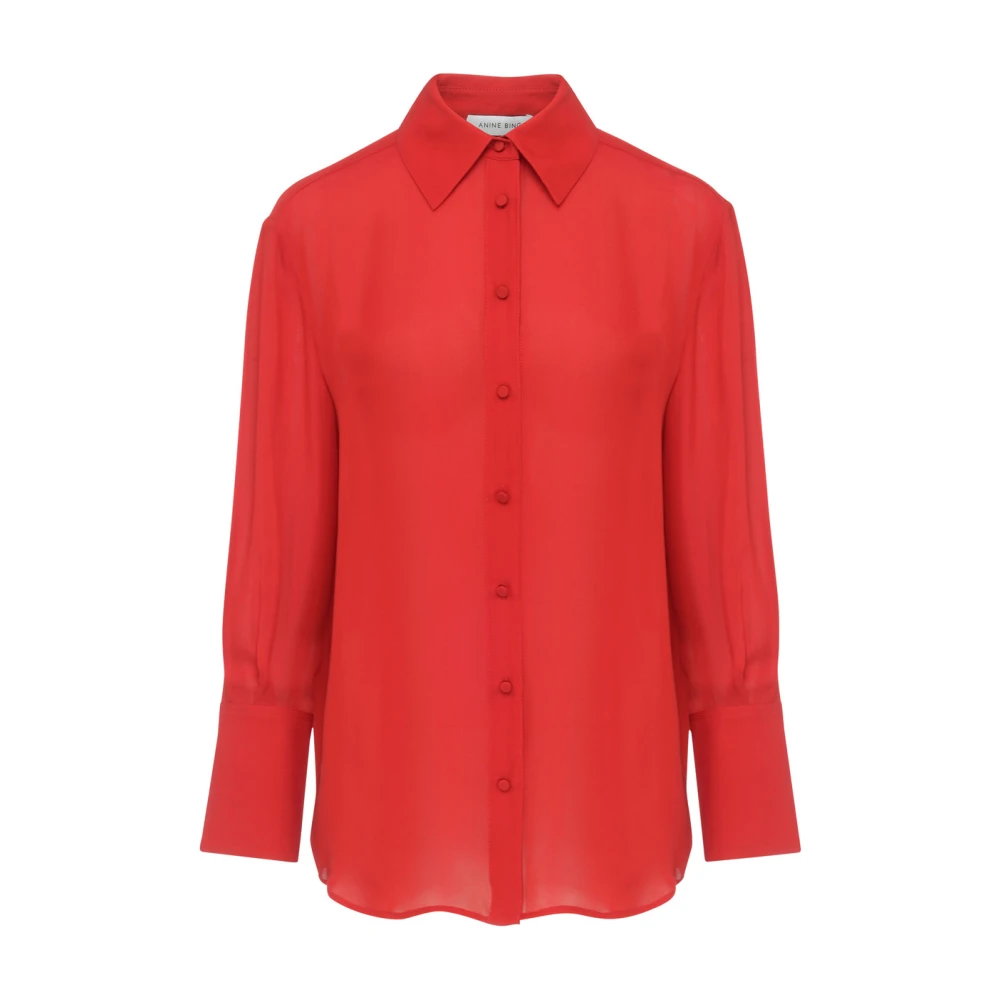 Anine Bing Rode Bridget Shirt Stijlvol Model Red Dames
