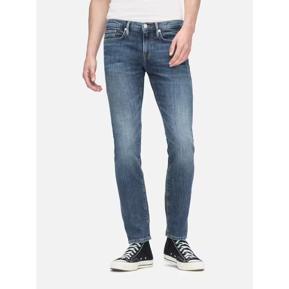 Frame Slim Straight Leg Jeans Blue Heren