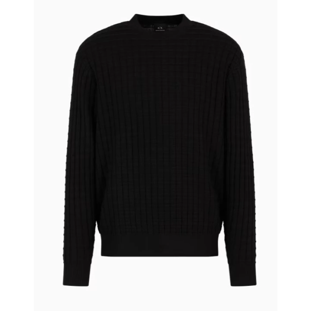 Armani Exchange Zwarte Sweaters voor Stijlvolle Look Black Heren