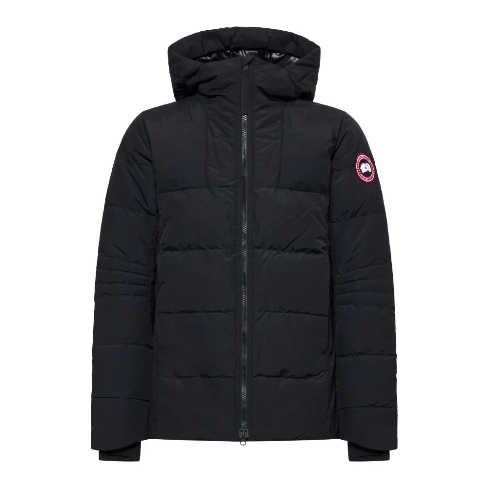 Canada Goose Zwarte Winterjas met Peak Revers Black Heren