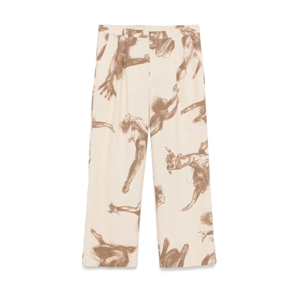 KidSuper Studios Ecru Kinderbroek met Verborgen Rits Beige Heren