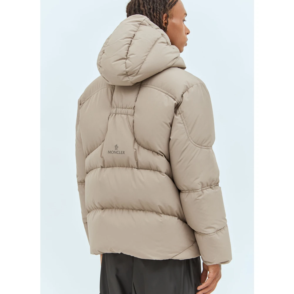 Moncler Matte Finish Kort Donsjack Beige Heren