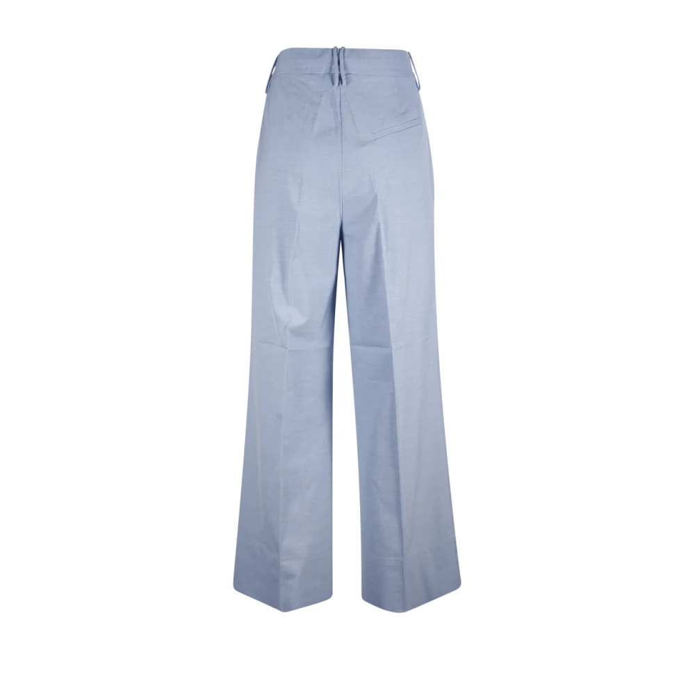 Ganni Poederblauwe Cropped Broek Blue Dames