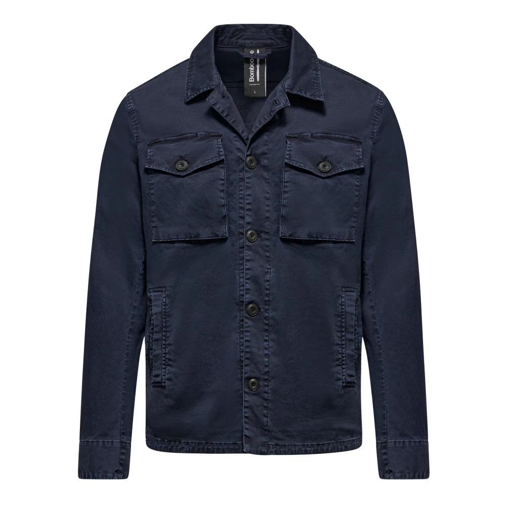 Bomboogie Men's Blue Light Jackets, Xl, Stretch Gabardine Jacket