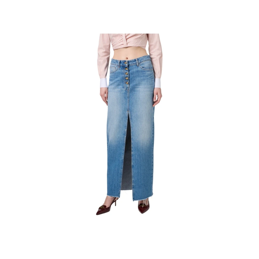 Elisabetta Franchi Spijkerrok Blue Dames
