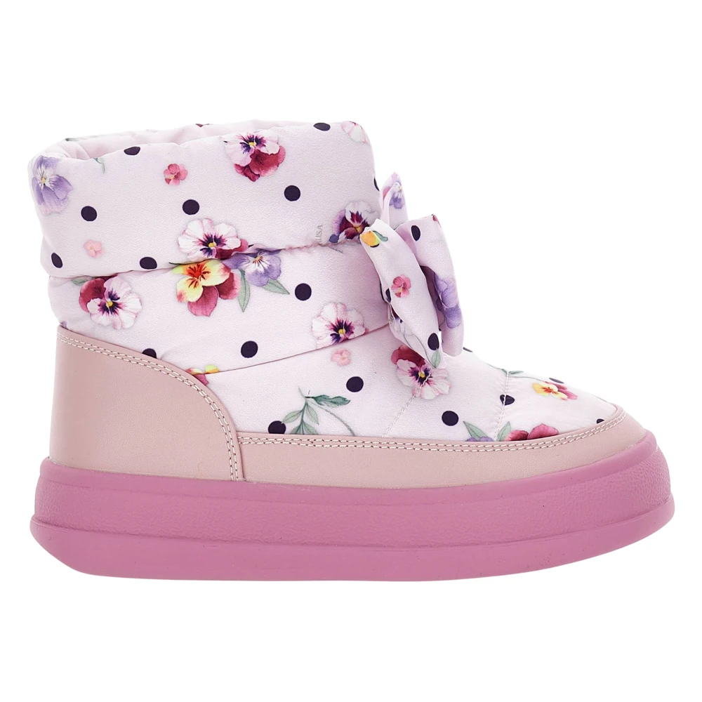 Monnalisa Malva Flower Boots - Female - Kids Boots - Pink - 31 Eu - Kids
