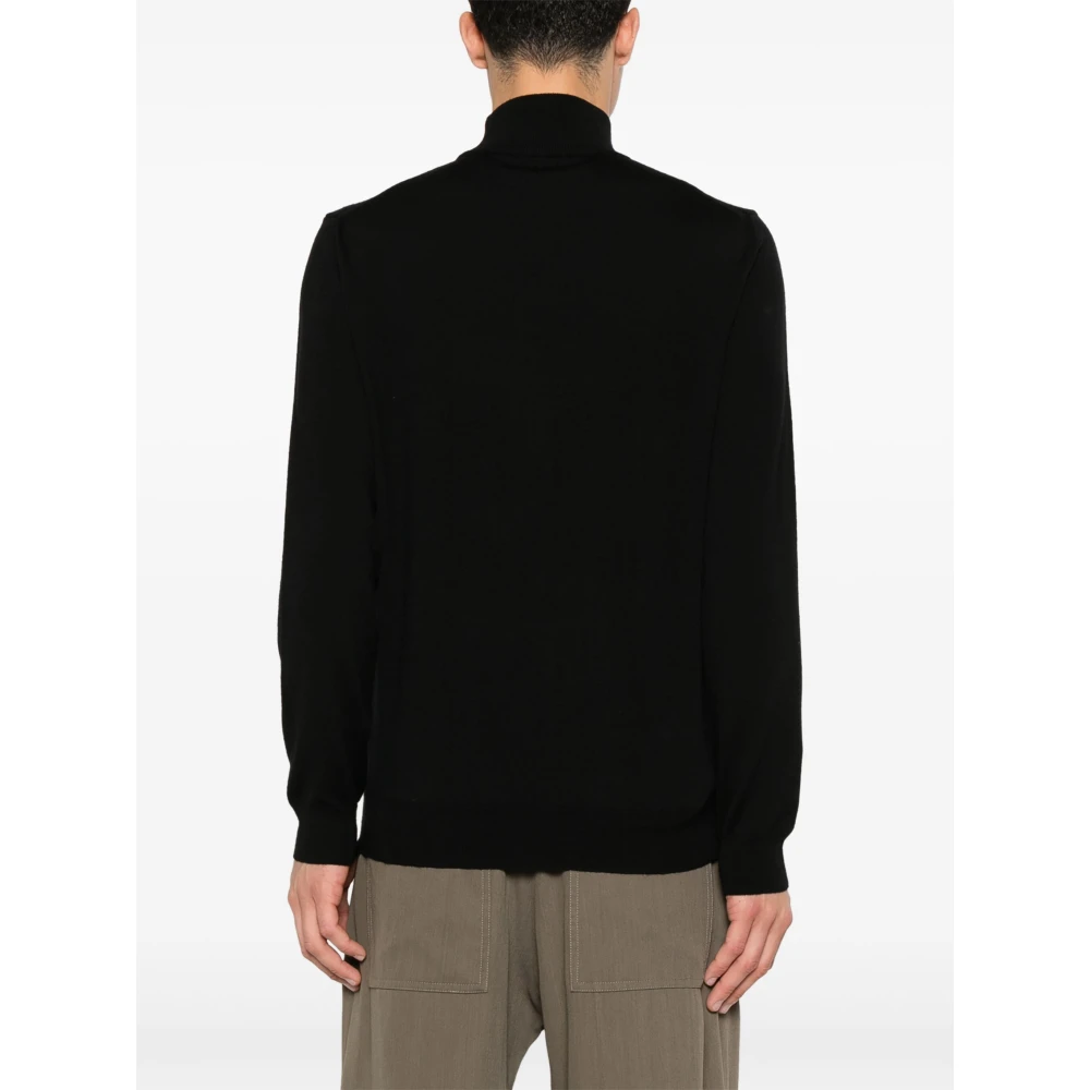 Corneliani Wollen Rollneck Sweater Black Heren