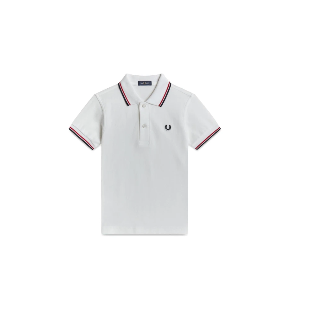 Fred Perry Bomull Twin Tipped Skjorta White, Pojke