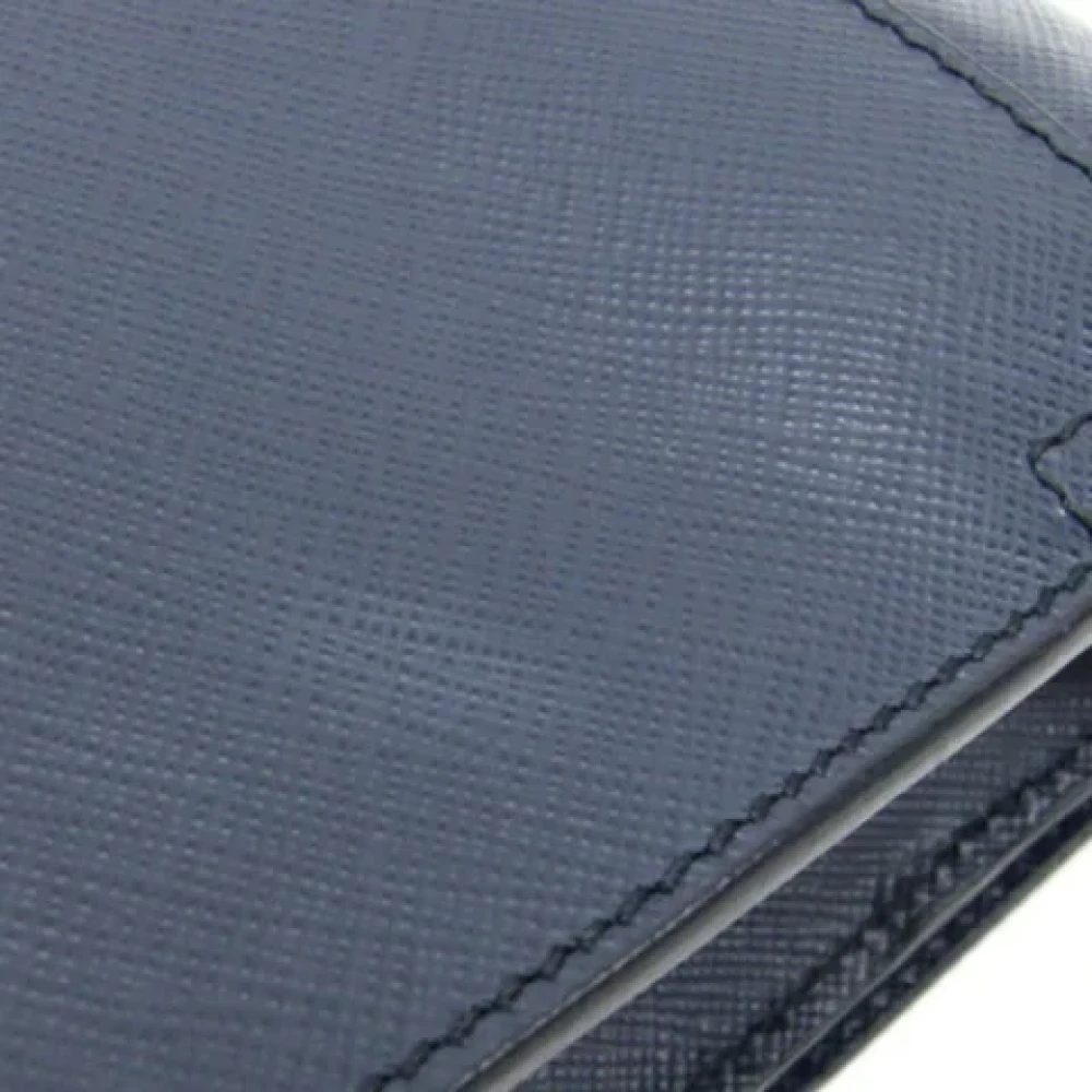 Prada Vintage Pre-owned Leather prada-bags Blue Heren