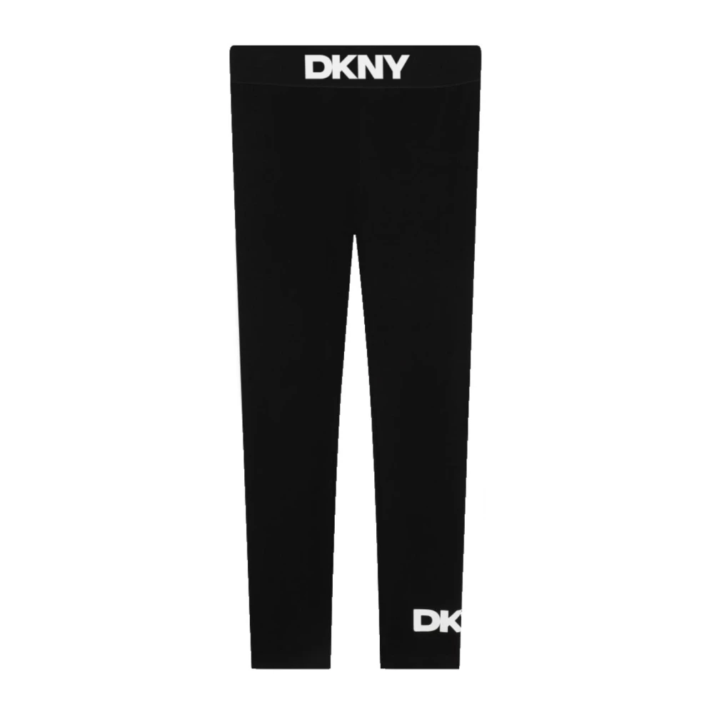 DKNY Svarta Leggings för Kvinnor Black, Flicka