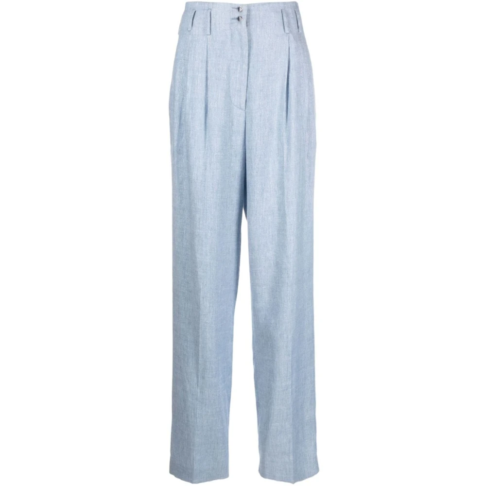 Genny Wide Trousers Blue Dames