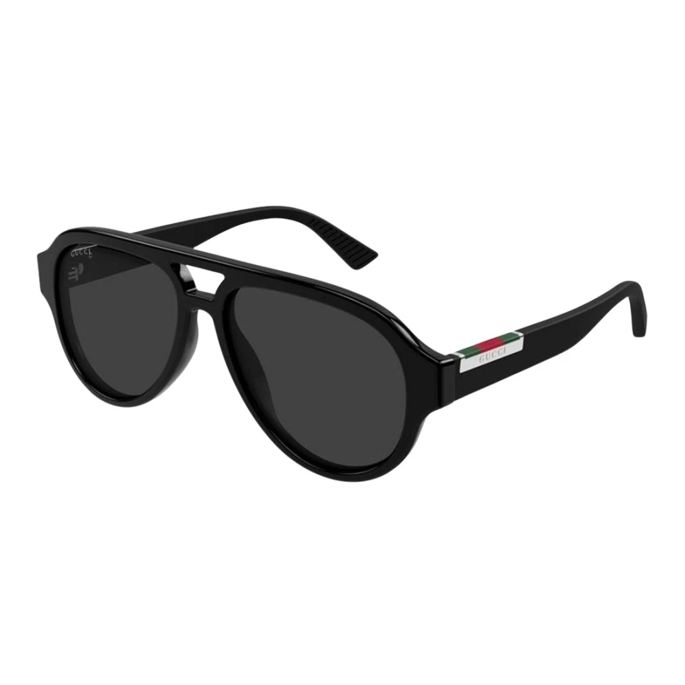 Gucci Men's Black Aviator Sunglasses