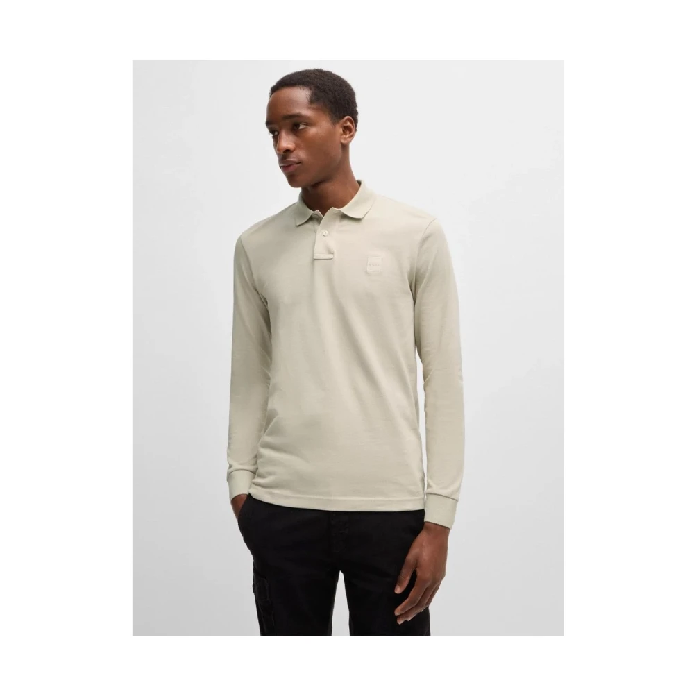 Hugo Boss Stijlvol T-shirt voor mannen Beige Heren