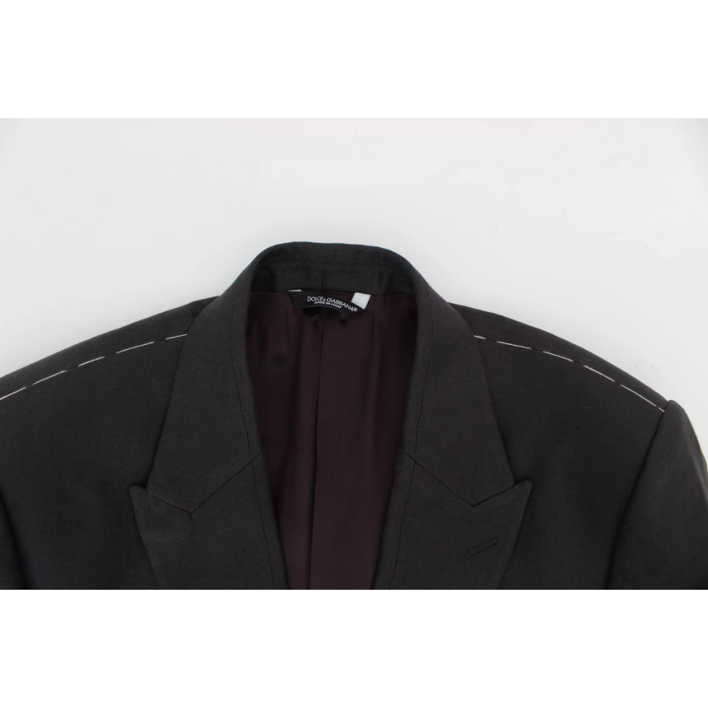Dolce & Gabbana Elegante grijze linnen blazer en vest Gray Heren