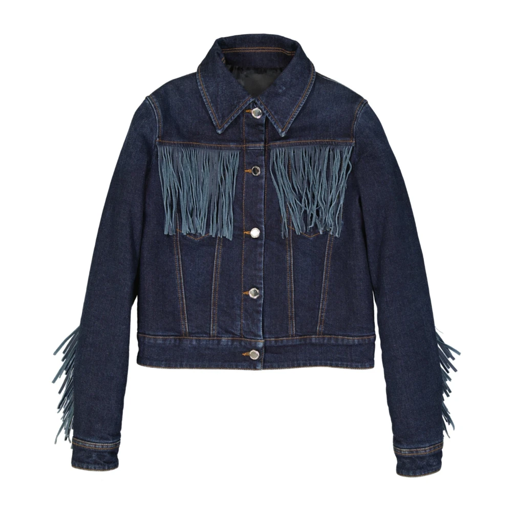 Frankie Morello Blue Denim Jacket - Female - Denim Jackets - Xs - Jackets