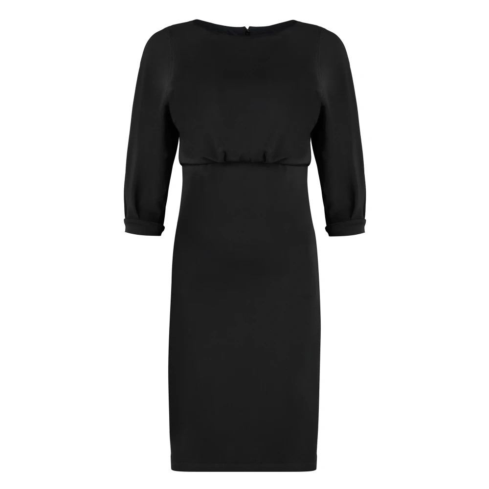 Pinko Alda Midi Viscose Jurk Black Dames