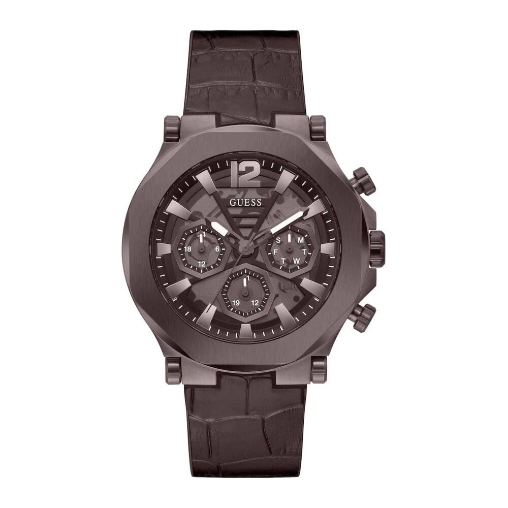 Orologio guess 2025 uomo marrone