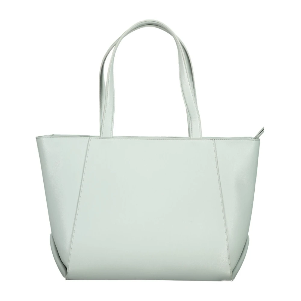 Calvin Klein Blauwe Schoudertas met Ritssluiting Blue Dames