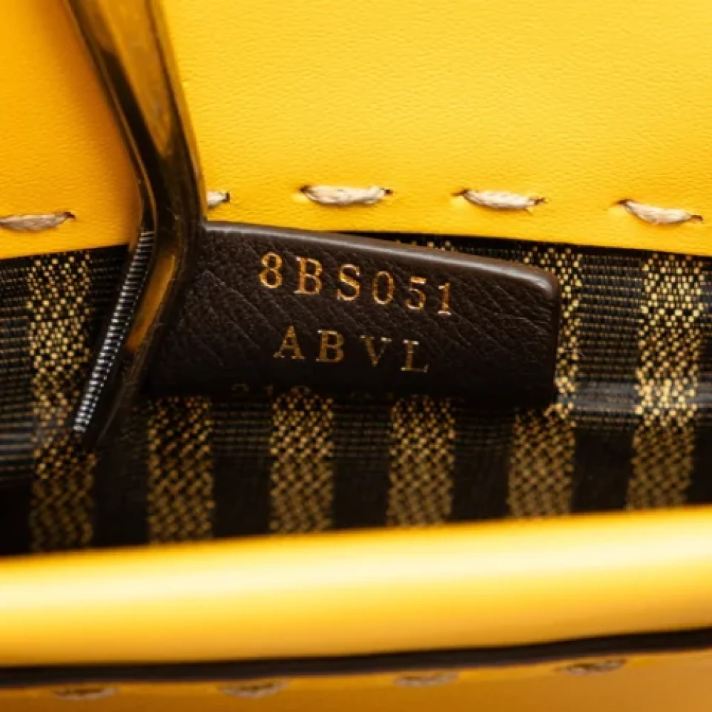 Fendi Vintage Pre-owned Leather handbags Yellow Dames