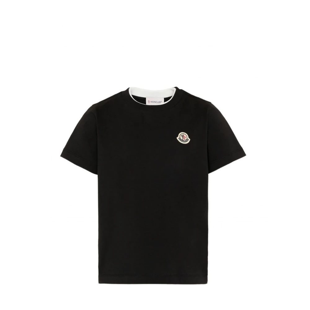 Moncler , Kids Short Sleeve T-Shirts, Male, Black, 4 Y | 104 Cm, Ss T-Shirt - Image 4