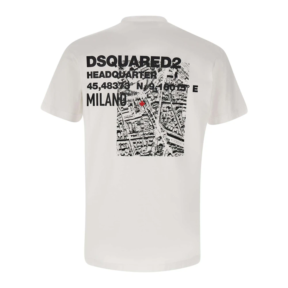 Dsquared2 Witte Katoenen Heren T-shirt White Heren