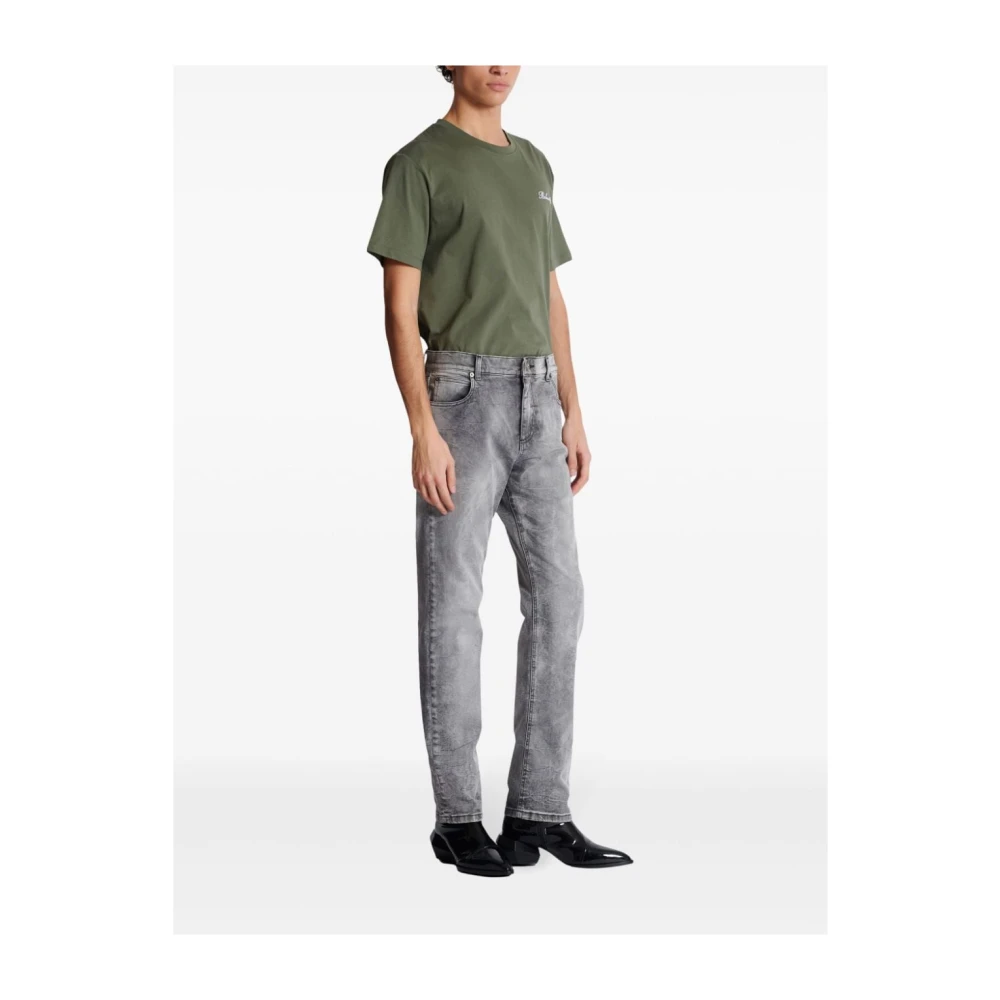 Balmain Klassieke Lion Head Jeans Grijs Gray Heren