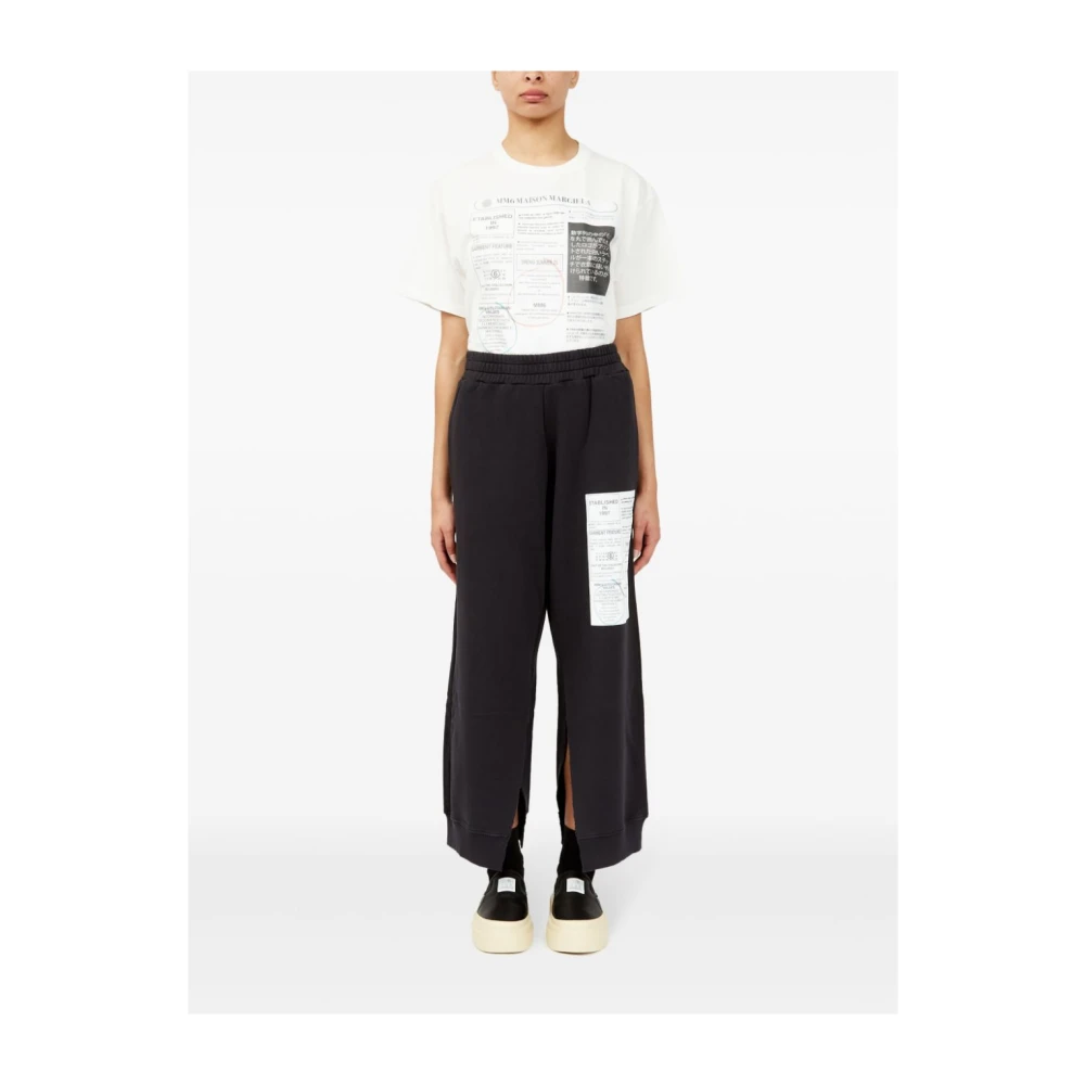 MM6 Maison Margiela Wijde Broek Black Dames
