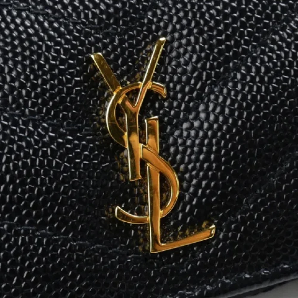 Saint Laurent Vintage Pre-owned Leather wallets Black Dames