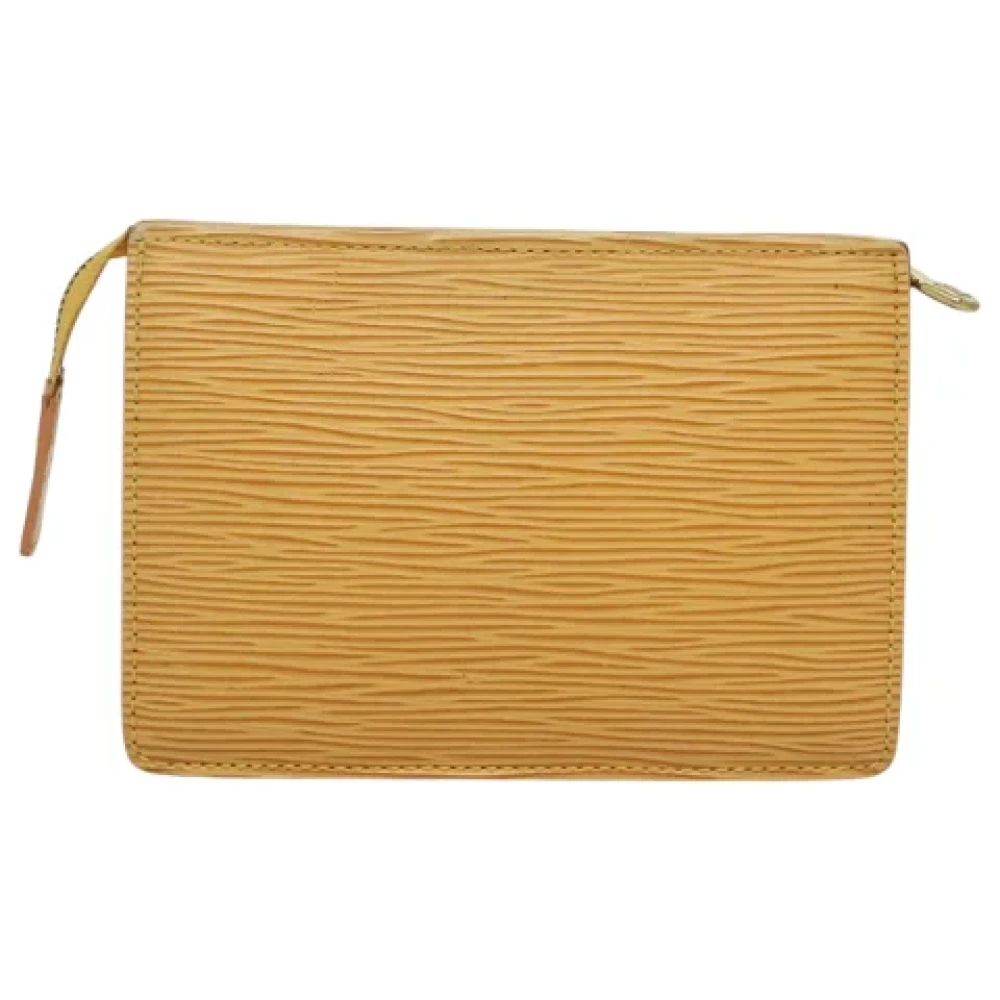Louis Vuitton Vintage Pre-owned Leather pouches Yellow Dames