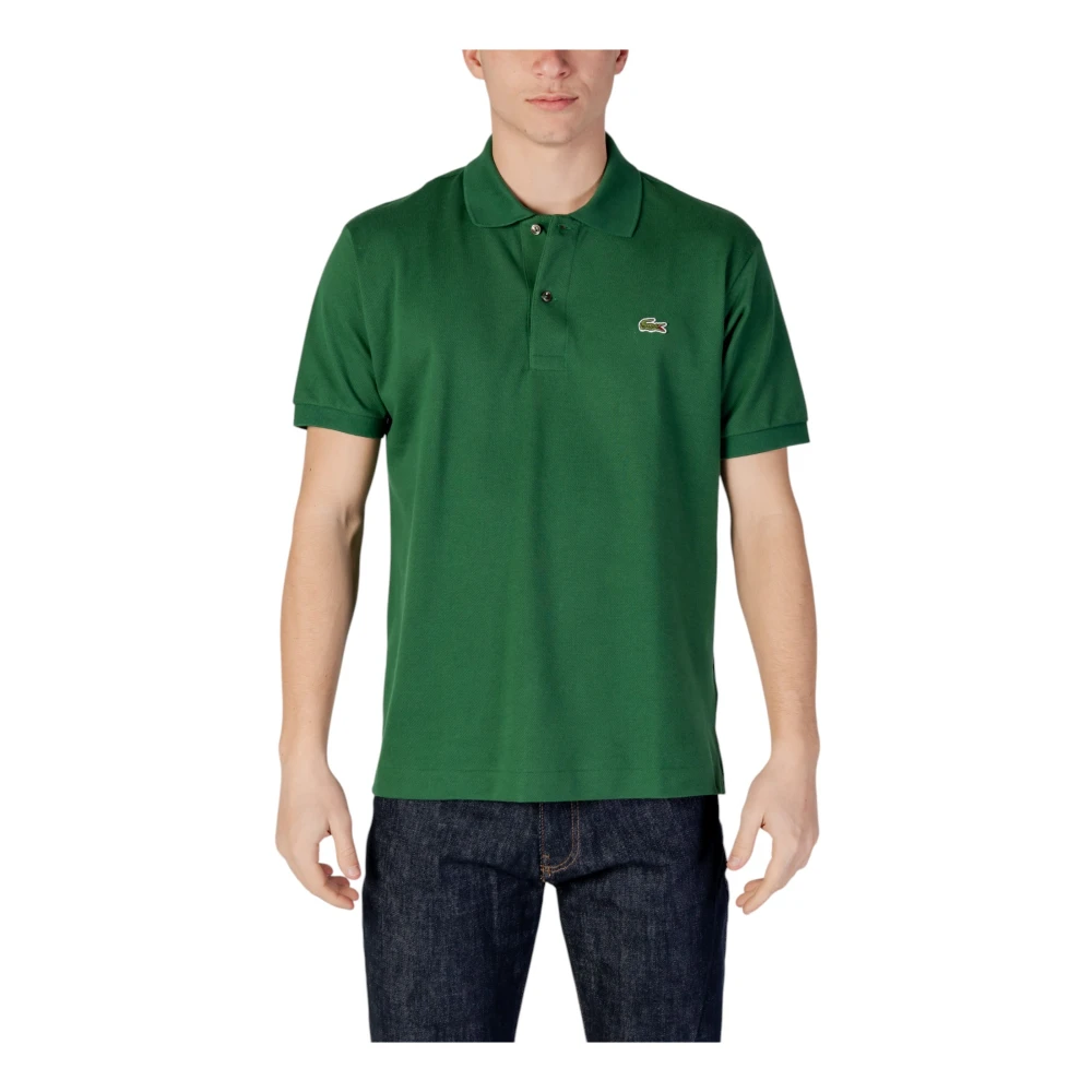 Lacoste Men's Green Polo Shirts, M, Polo Shirt With Buttons