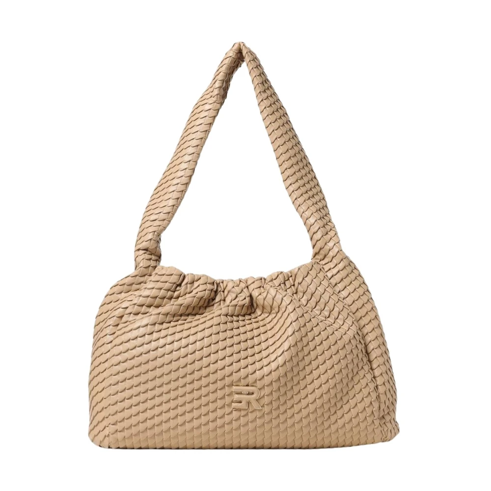 Ermanno Scervino Women's Beige Woven Leather Handbag