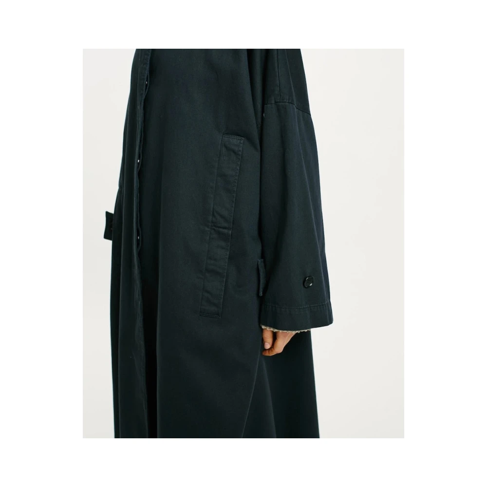 Momoni Oversized Trenchcoat in Marineblauw Blue Dames