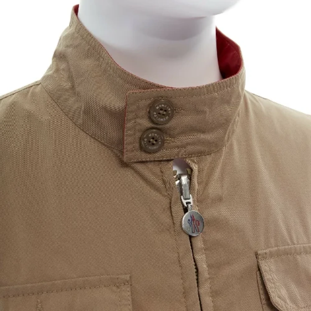 Moncler Pre-owned Cotton outerwear Beige Dames