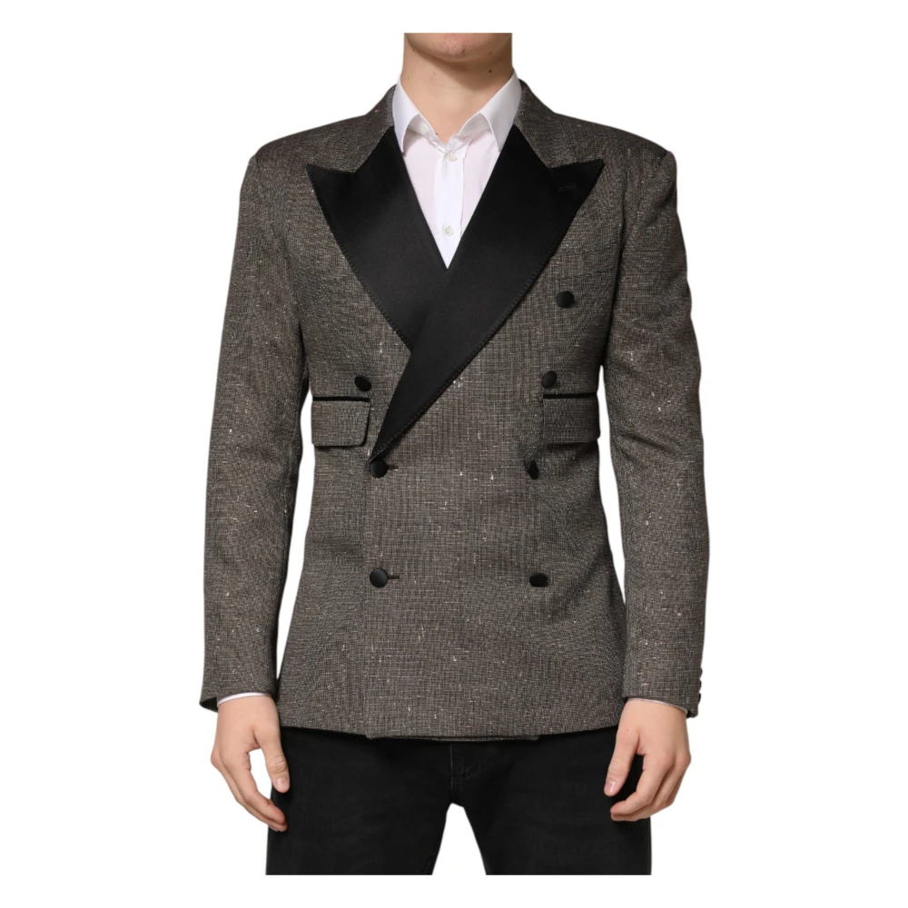 Dolce & Gabbana Blazers, Male, Xl, 2 Button Suit Blazer Gray