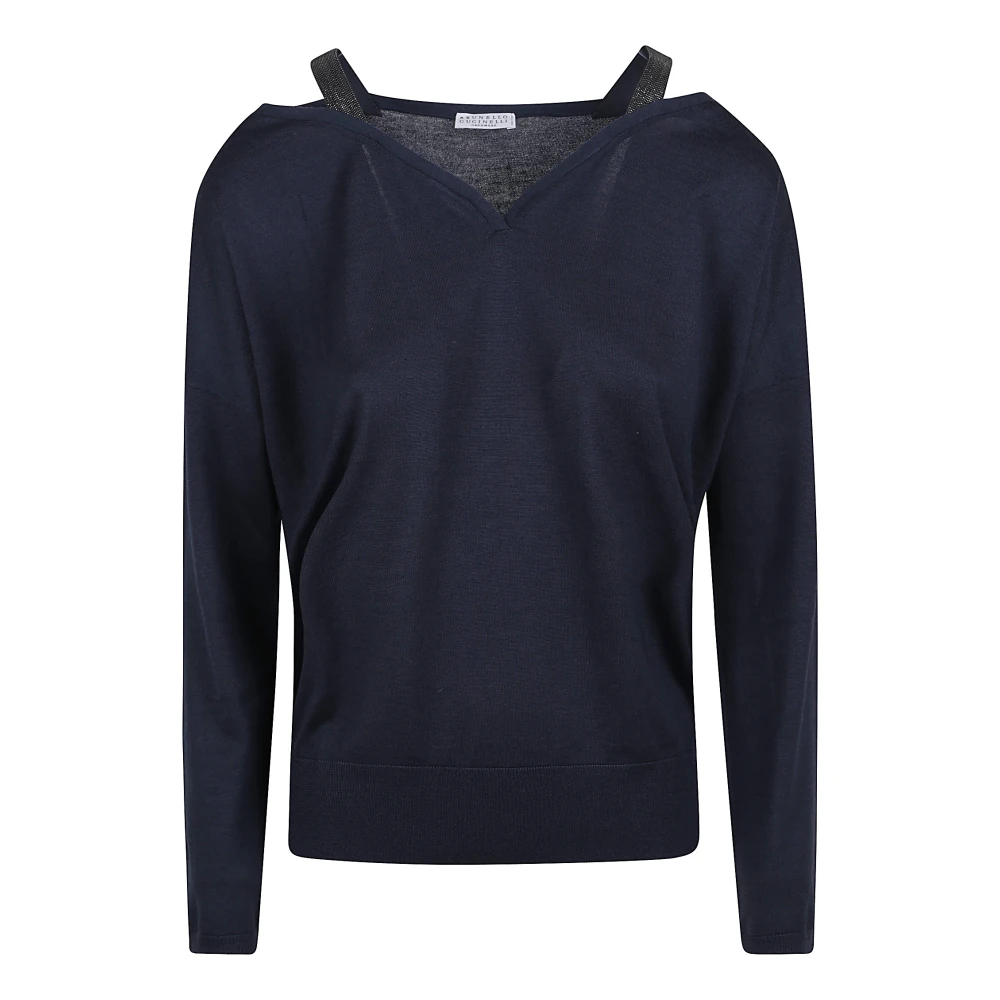 BRUNELLO CUCINELLI Blauwe Topkleding voor Vrouwen Blue Dames