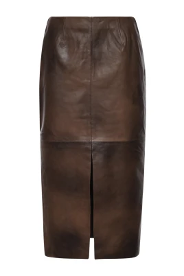 Leather Midi Skirt