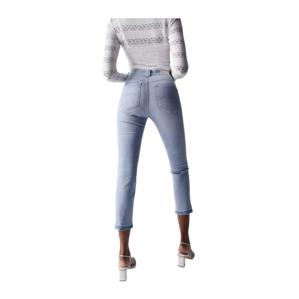 Salsa Cropped Jeans Blue Dames