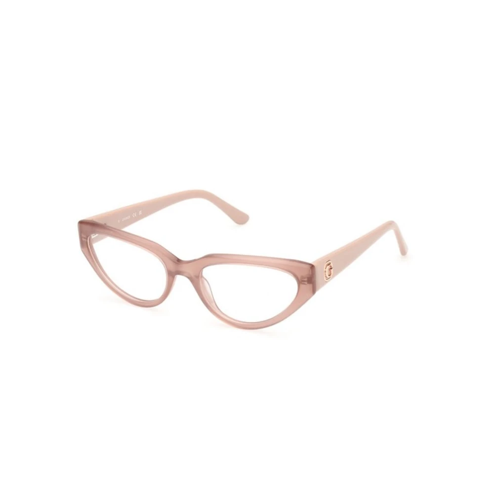 Guess Women's Beige Glasses, 53 Mm, Cat-Eye Optical Frame