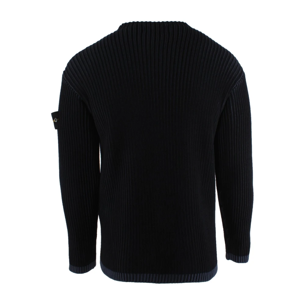 Stone Island Blauwe Wol Heren Trui Blue Heren