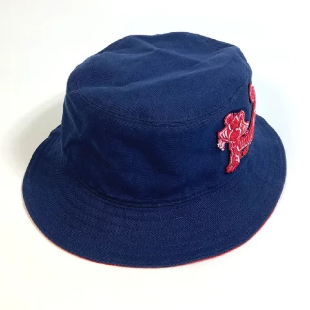 Dior Vintage Pre-owned Cotton hats Blue Dames