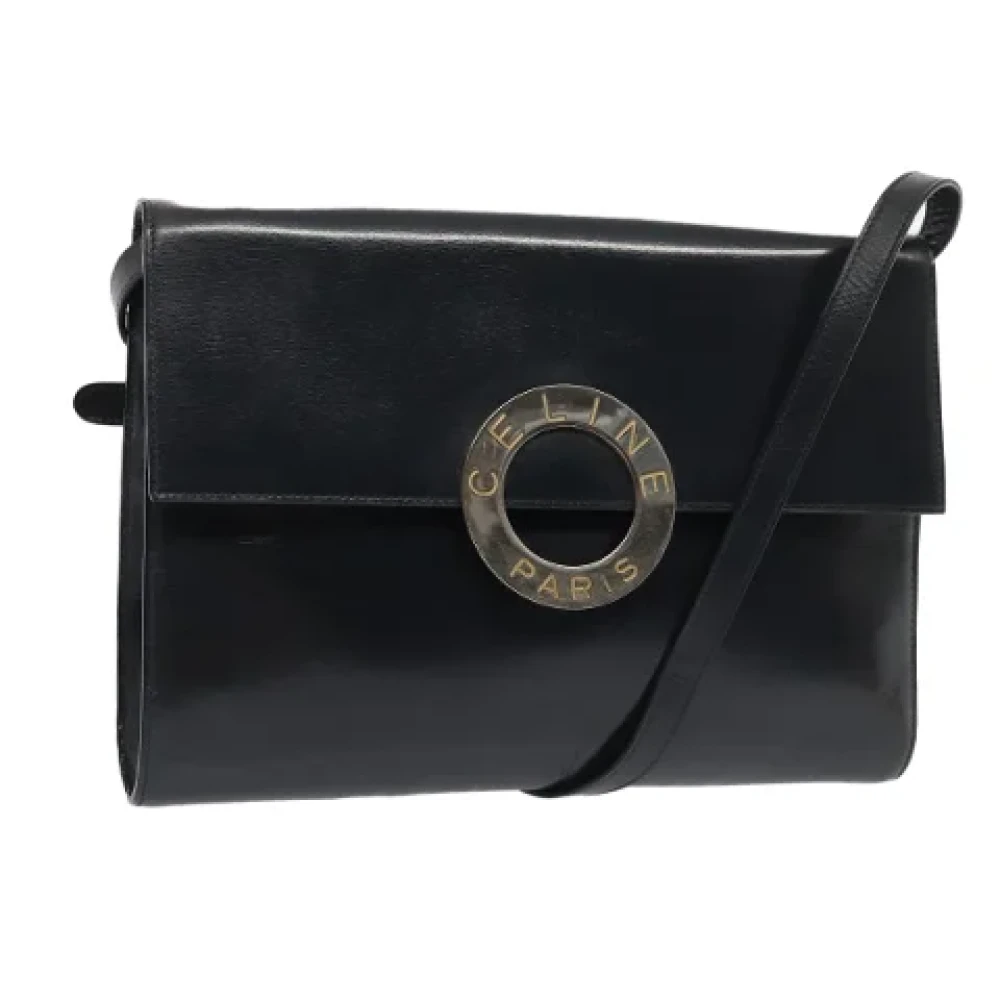 Celine Vintage Pre-owned Leather shoulder-bags Blue Dames