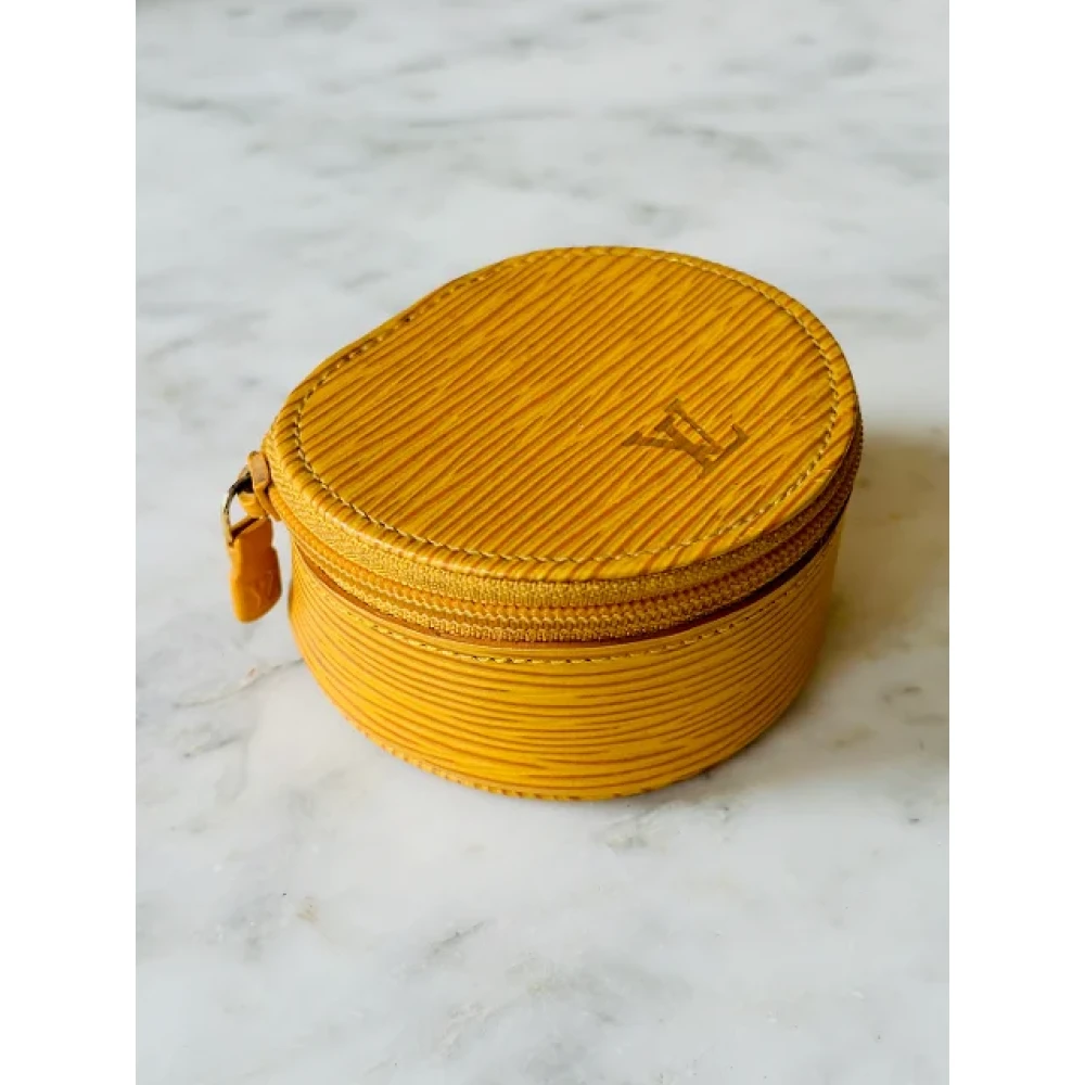 Louis Vuitton Vintage Pre-owned Leather home-office Yellow Dames