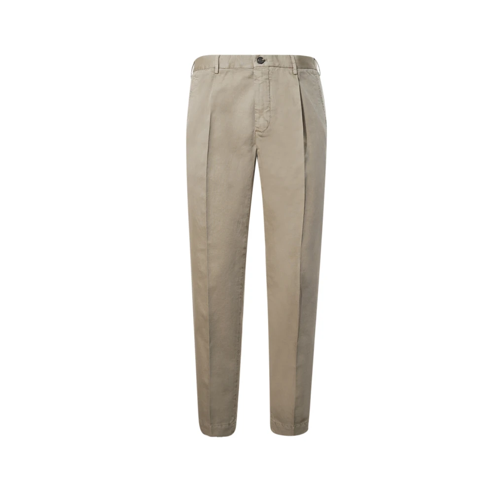 Incotex Men's Beige Pleated Trousers - Chinos - 2XL - Trousers