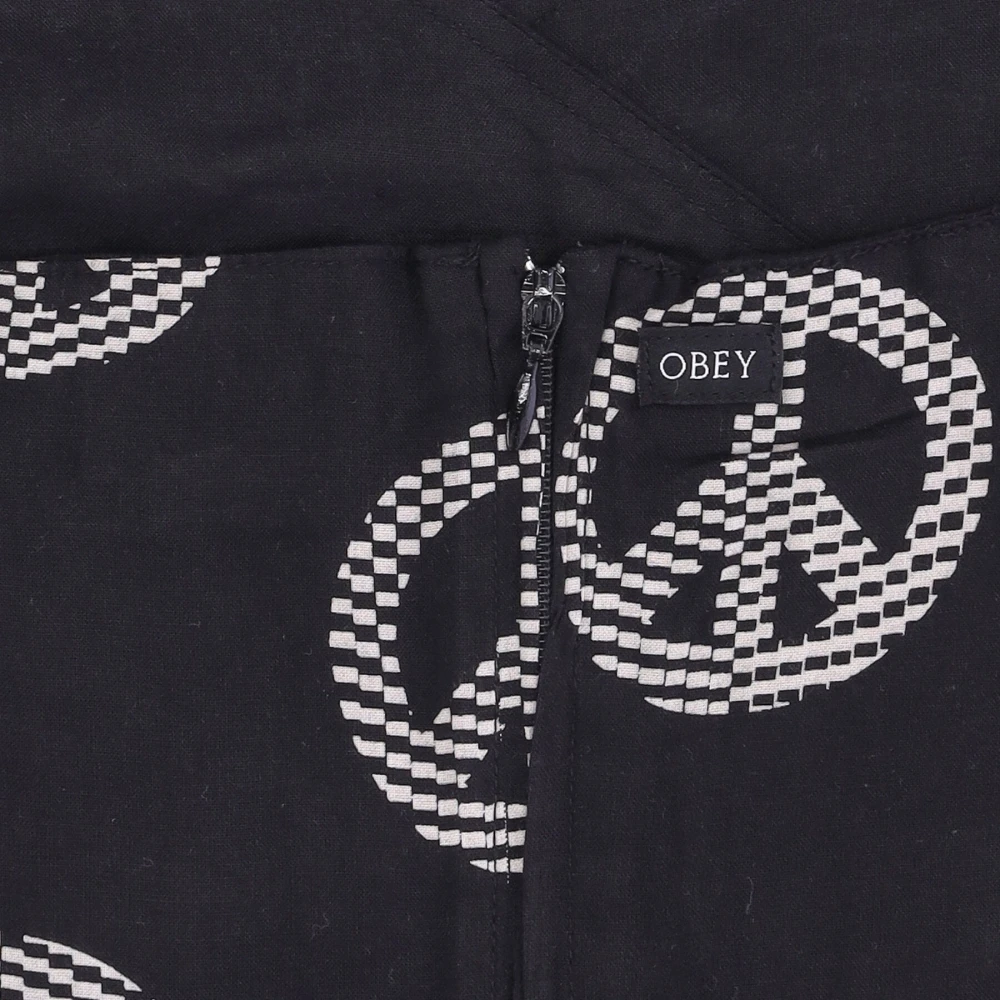 Obey Vredige Haltertop Zwart Black Dames