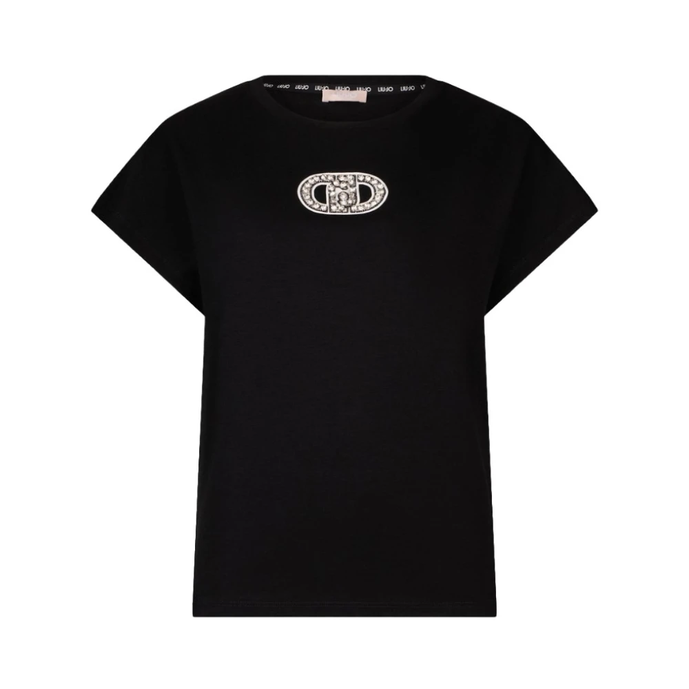 Liu Jo Mujer Negro Camisetas, Talla: M