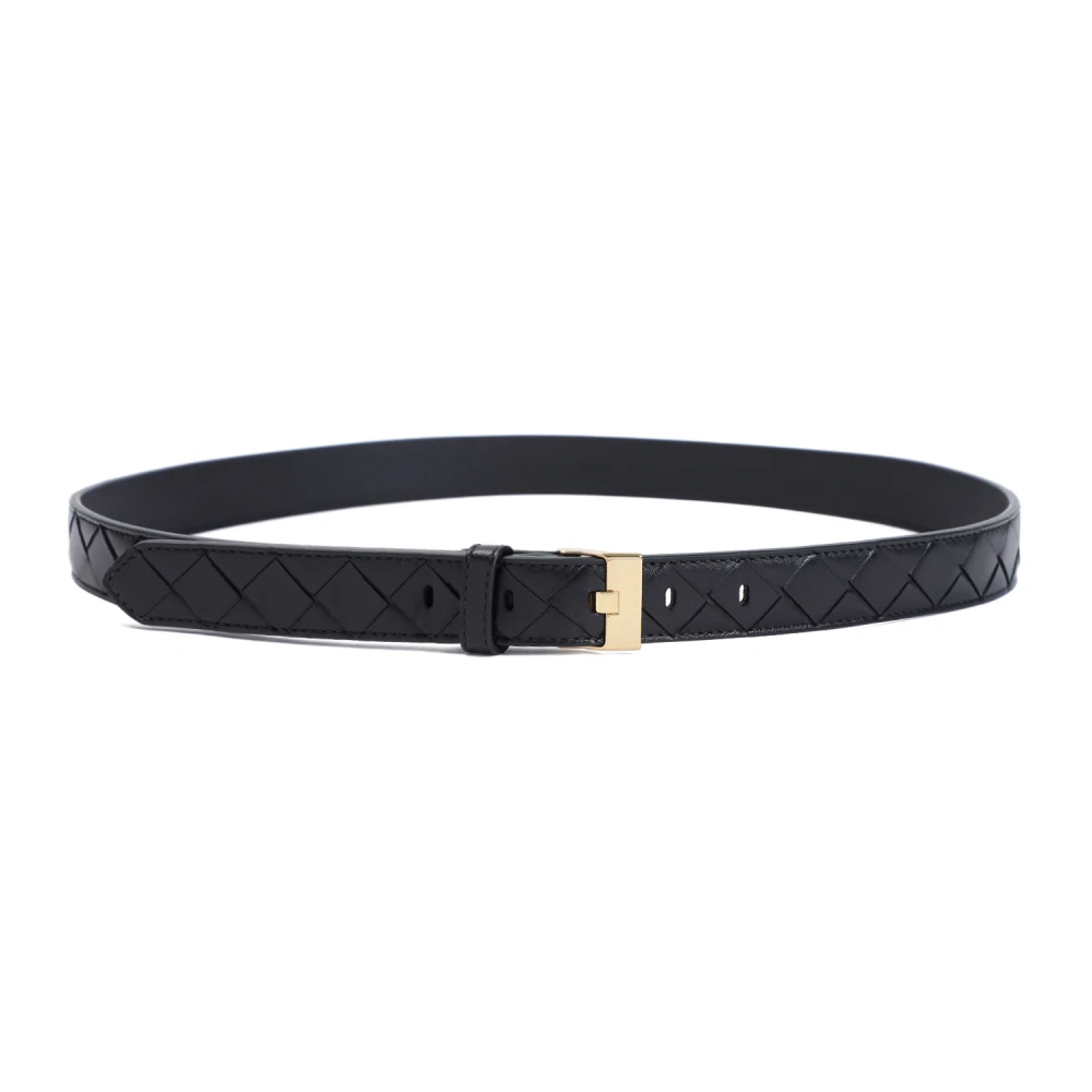 Bottega Veneta Zwarte Horlogeband 1019 Black Dames